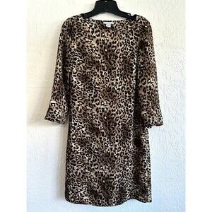 H&M Leopard Print Shift Dress Woman's Size 0 Pullover
